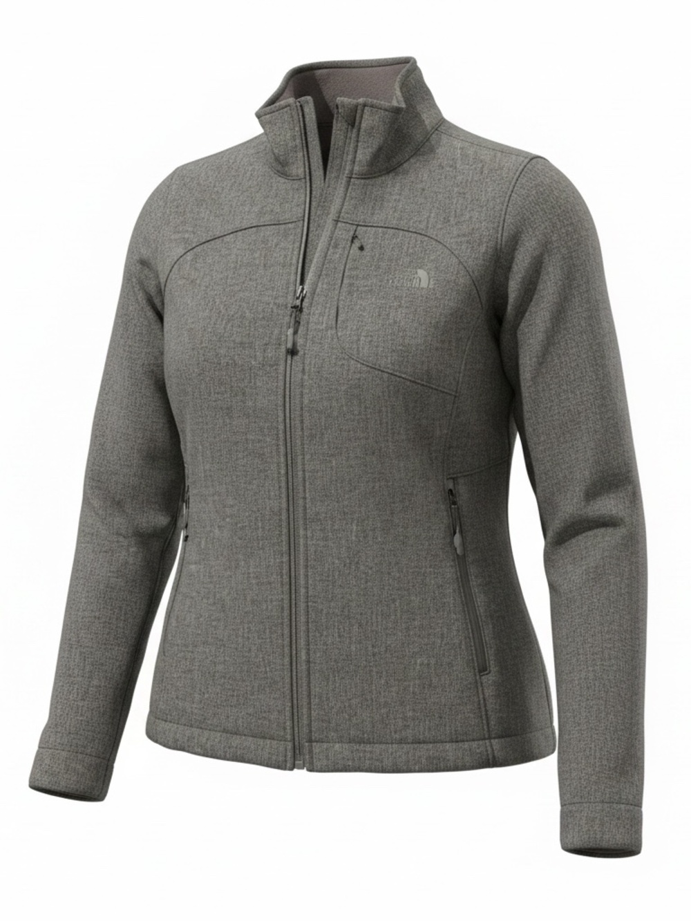 The North Face Gray Full Zip Softshell Jacket – Women’s Lightweight Zip Up